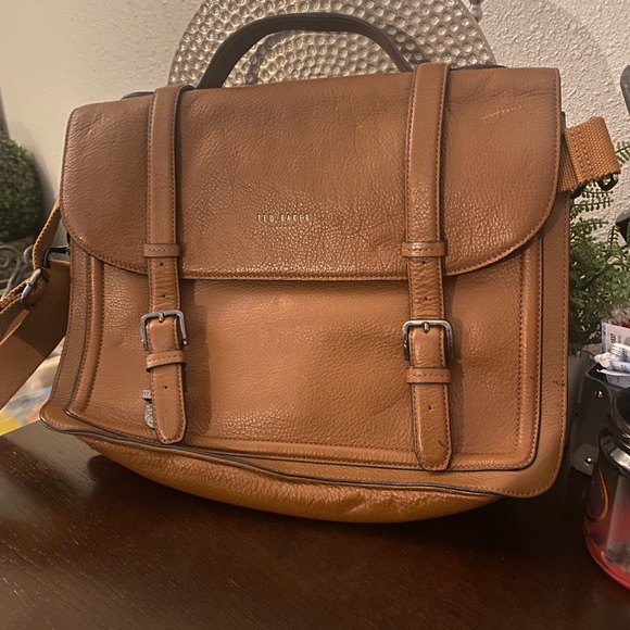 Ted Baker Men’s Raised Edge Leather Satchel